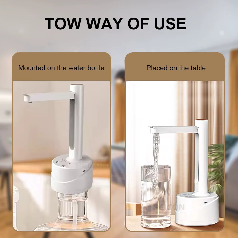 Water Dispenser Electric Water Gallon Pump Desktop Automatic Water Dispenser 19 Liters Rechargeable Drinking Water Bottle Pump