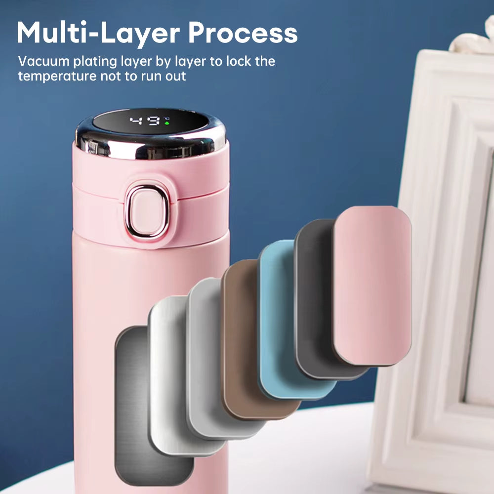 420Ml Stainless Steel Smart Thermos Bottle Smart LED Temperature Display Thermal Mug Leak-Proof Vacuum Flask Taza Termica