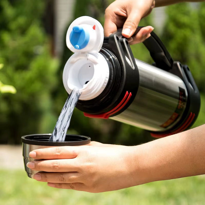 Large Capacity Thermos Bottle Outdoor Thermal Insulation Water Bottles Stainless Steel Travel Mug for Coffee Keep Hot Cold Drink