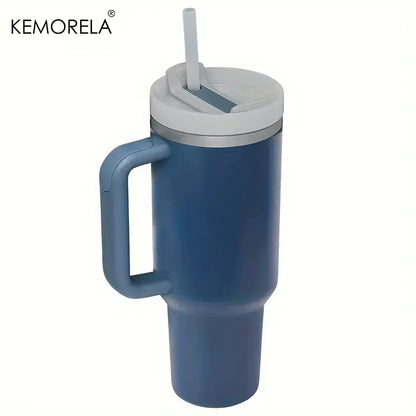 Tumbler with Handle Lid Straw Stainless Steel Water Bottle 887/1182ML Vacuum Thermos Cup Travel Car Coffee Mug