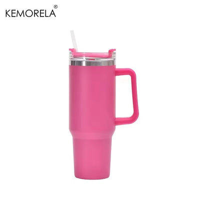 1200ML 304 Stainless Steel Insulated Water Bottle Hot Coffee Car Cup Hot and Cold Mug Thermos Bottle with Handle Straw Sports Av