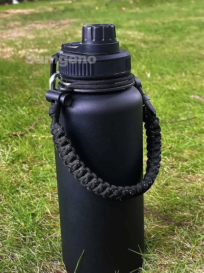 Insulated Water Bottle, 1000Ml 32 Oz Stainless Steel Double Wall Vacuum Wide Mouth Sport Bottle with Leakproof Spout Lid Mug Cup