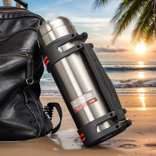 Large Capacity Thermos Bottle Outdoor Thermal Insulation Water Bottles Stainless Steel Travel Mug for Coffee Keep Hot Cold Drink