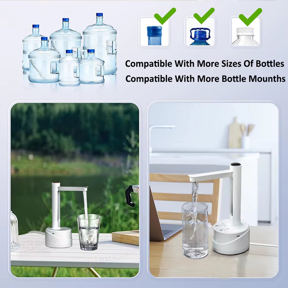 Water Dispenser Electric Water Gallon Pump Desktop Automatic Water Dispenser 19 Liters Rechargeable Drinking Water Bottle Pump