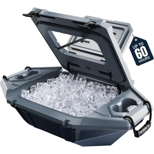 Floating Cooler – 32 QT up to 60 Hours Amphibious Ice Chest - Kayak Camping Coolers for Lake, River, SUP, Fishing, Boat, Pool, P