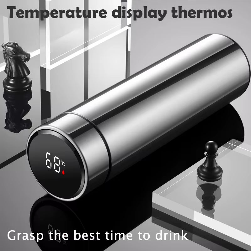 Thermos Cup 304 Stainless Steel Business Gift Tea Water Cup Smart Temperature Display Thermos Cup Water Bottles