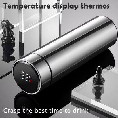Thermos Cup 304 Stainless Steel Business Gift Tea Water Cup Smart Temperature Display Thermos Cup Water Bottles