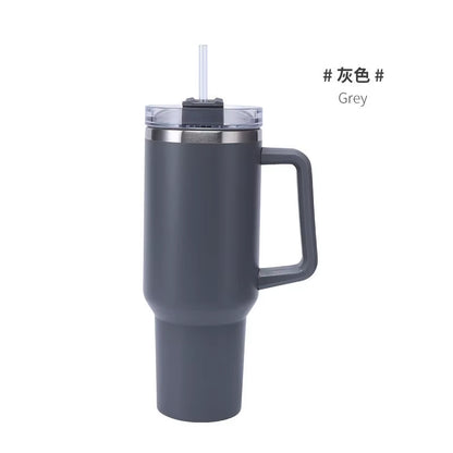40Oz Tumbler with Straw Lid and Handle Stainles Steel Vacuum Insulated Thermos Water Bottle Cup Thermal Coffee Travel Mug Drinks