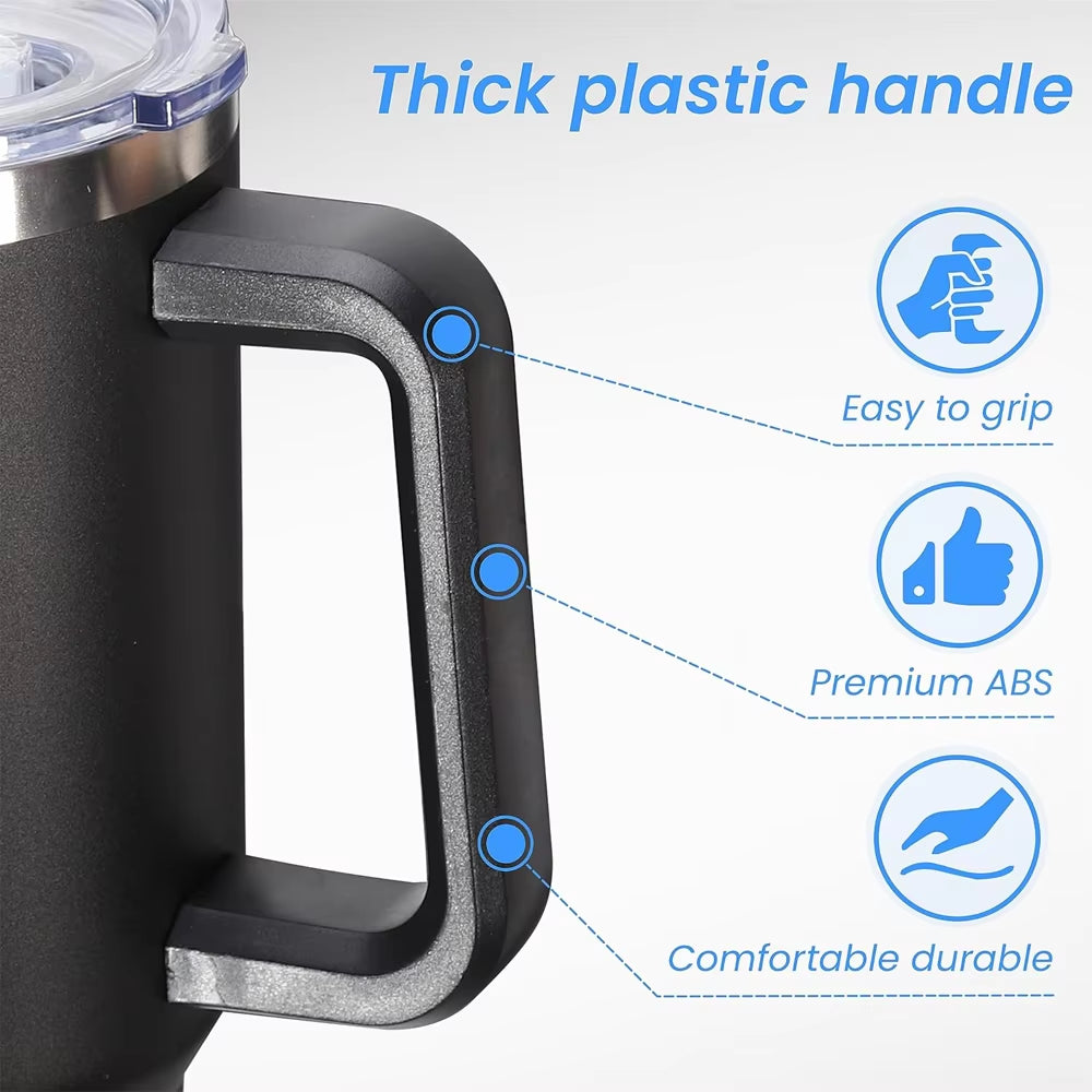 40Oz Tumbler with Straw Lid and Handle Stainles Steel Vacuum Insulated Thermos Water Bottle Cup Thermal Coffee Travel Mug Drinks