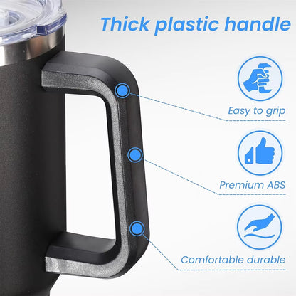 40Oz Tumbler with Straw Lid and Handle Stainles Steel Vacuum Insulated Thermos Water Bottle Cup Thermal Coffee Travel Mug Drinks